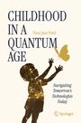 "Childhood in a Quantum Age", Nina Jane Patel. Silhouette eines Kindes, das nach einem Schmetterling greift. Springer-Logo.