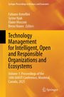 "Technology Management for Intelligent, Open and Responsible Organizations and Ecosystems" auf orangefarbenem Hintergrund.