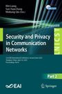 Cover eines Buches: „Security and Privacy in Communication Networks“. Autoren: Wei Liang, Sun-Yuan Kung, Meikang Qiu. 
