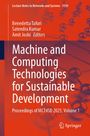 Buchtitel: "Machine and Computing Technologies for Sustainable Development". Autoren: Benedetta Tafuri, Satendra Kumar.