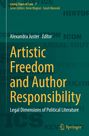Titel: "Artistic Freedom and Author Responsibility". Autor: Alexandra Juster. Logo: Springer. Hintergrund: Dunkelgrün.