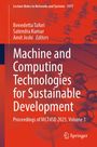 Buchtitel: "Machine and Computing Technologies for Sustainable Development". Rote Hintergrundgrafik mit Metallstruktur.