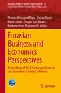 Text: Eurasian Business and Economics Perspectives, Springer-Logo, EBES-Logo. Roter Hintergrund, gelb-roter Titelbereich.