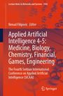 Titel: "Applied Artificial Intelligence 4-5." Thema: Medizin, Biologie, Chemie, Finanzwesen, Spiele, Ingenieurwesen. Springer-Logo.