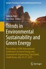 Buchtitel: Trends in Environmental Sustainability and Green Energy. Hintergrund: Felsformation bei Sonnenaufgang.