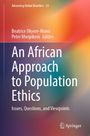 Oben links: "Advancing Global Bioethics 23". Zentrum: Großer Titel "An African Approach to Population Ethics". Bunte Farben.