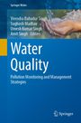 „Springer Water, Water Quality, Pollution Monitoring and Management Strategies“. Hände halten fließendes Wasser.