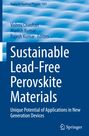 "Sustainable Lead-Free Perovskite Materials" Titel in Weiß auf Blau, darunter Springer Logo. Wolkenartiger Hintergrund.