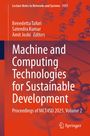 Titel: "Machine and Computing Technologies for Sustainable Development". Herausgeber: Benedetta Tafuri, Satendra Kumar, Amit Joshi. Hintergrund: Molekülstruktur.