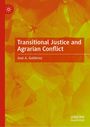 "Transitional Justice and Agrarian Conflict" von José A. Gutiérrez, gelber Hintergrund mit Blattmuster.