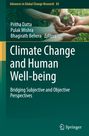 „Climate Change and Human Well-being“, Hände halten einen jungen Setzling in Erde.