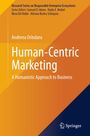 "Human-Centric Marketing: A Humanistic Approach to Business" steht in großer weißer Schrift auf einem orangefarbenen Hintergrund.