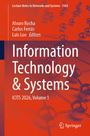 Texte: "Information Technology & Systems", "ICITS 2026, Volume 1". Rotes Design mit schemenhaften molekularen Strukturen.