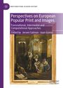 Titel: "Perspectives on European Popular Print and Images". Illustration eines Raumes mit Menschen.