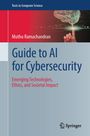 „Guide to AI for Cybersecurity“ von Muthu Ramachandran, Logo von Springer und eine Hand mit einem digitalen Gehirn.
