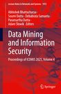 **Data Mining and Information Security: Proceedings of ICDMIS 2025, Volume 4.** Autoren und Herausgeber sind aufgeführt. Im Hintergrund ein abstraktes Muster in Rot. Springer-Logo unten rechts.