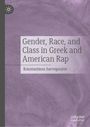 Buchtitel: "Gender, Race, and Class in Greek and American Rap" von Konstantinos Savvopoulos. Lila Hintergrund, Logo links.