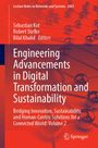"Engineering Advancements in Digital Transformation and Sustainability", rote Hintergrundgrafik mit vernetzten Kugeln.