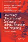 "Proceedings of International Conference on Data, Electronics and Computing. ICDEC 2025, Volume 1." Rotes Design mit Molekularstruktur.