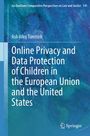 Titel: "Online Privacy and Data Protection of Children in the European Union and the United States". Blaues abstraktes Design.