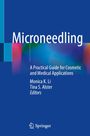 Auf blauem Hintergrund steht: "Microneedling: A Practical Guide for Cosmetic and Medical Applications". Namen der Herausgeber unten.
