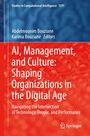 Oben steht "Studies in Computational Intelligence 1291". Darunter Autoren: Abdelmounim Bouziane, Karima Bouziane. Titel: "AI, Management, and Culture: Shaping Organizations in the Digital Age". Unten das Springer-Logo. Hintergrund in Blau und Rot mit verschwommenem Muster.