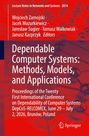 "Lecture Notes in Networks and Systems, Dependable Computer Systems: Methods, Models, and Applications" in Rot. Springer-Logo.