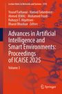 Orange-blaue Illustration, Titel: "Advances in Artificial Intelligence and Smart Environments: Proceedings of ICAISE 2025, Volume 3".