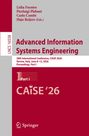 Text: „Advanced Information Systems Engineering“, „CAiSE '26“. Konferenz in Verona, Juni 2026. Rot-graues Cover, Springer-Logo.