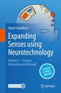 Titel: "Expanding Senses using Neurotechnology" von Ujwal Chaudhary. Illustration eines Kopfes mit Neurotechnologie.