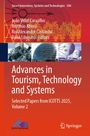 Buchcover: "Advances in Tourism, Technology and Systems". Oben: Autoren. Unten: Technische Strukturen und Gebäude.