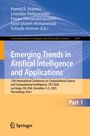 "Emerging Trends in Artificial Intelligence and Applications" steht in weiß auf blauem Hintergrund. Untertitel und Editorennamen sind aufgeführt. Unten das Springer-Logo.
