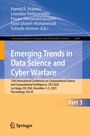 Emerging Trends in Data Science and Cyber Warfare. Konferenzdetails unten. Gelbes und blaues Design mit Springer-Logo.
