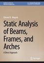 Edward B. Magrab: Static Analysis of Beams, Frames, and Arches. Ein einfaches, abstraktes Design in Braun.