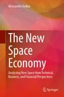 „The New Space Economy“ steht in großen Buchstaben, darunter: „Analyzing New Space from Technical, Business, and Financial Perspectives“. Links oben: „Alessandro Golkar“. Unten rechts ein Logo mit dem Schriftzug „Springer“. Hintergrund in weichen Rot- und Orangetönen.