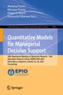 Cover mit Titel "Quantitative Models for Managerial Decision Support", EPIO-Logo und Springer-Logo am unteren Rand.