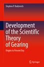 Cover eines Buches von Stephen P. Radzevich: "Development of the Scientific Theory of Gearing". Dominante rote Farbgebung.