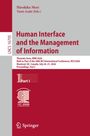 "Human Interface and Management of Information" in großen roten Buchstaben, darunter "Part I". Springer's Logo unten.