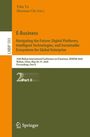 E-Business: Konferenz zu digitalen Plattformen und Technologien. Titel in Orange und Grün, Springer-Logo unten.