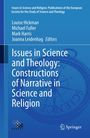 Blaues Cover mit Text: "Issues in Science and Theology: Constructions of Narrative in Science and Religion." Kompass im Hintergrund.