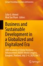 Text: "Business and Sustainable Development in a Globalized and Digitalized Era". Orange Hintergrund, Springer-Logo.
