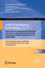 Ein Buchcover mit Titeln über künstliche Intelligenz in Bildung und Details zur Konferenz AIED 2026 in Seoul.