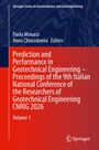 Titel: "Prediction and Performance in Geotechnical Engineering", Herausgeber: Paola Monaco, Anna Chiaradonna. Rot-blaues Design.
