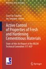 Cover mit Text "Active Control of Properties of Fresh and Hardening Cementitious Materials", Autoren Geert De Schutter, Jay Sanjayan, mit RILEM-Logo.