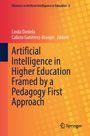 „Artificial Intelligence in Higher Education Framed by a Pedagogy First Approach“. Orangees Cover mit Punkten.