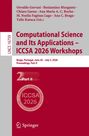 „Computational Science and Its Applications – ICCSA 2026 Workshops, Braga, Portugal, June 30 – July 3, 2026, Part II“. Springer-Logo.