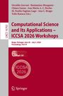 Buchtitel: "Computational Science and Its Applications – ICCSA 2026 Workshops". Autoren und Logo auf rotem Hintergrund.