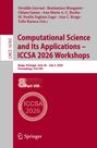 „Computational Science and Its Applications – ICCSA 2026 Workshops“, Braga, Portugal. Logo: ICCSA 2026. Springer-Logo.