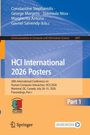 Buchtitel: "HCI International 2026 Posters". Beige Hintergrund, Springer-Logo unten links, Konferenzdetails klein.