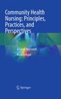 "Community Health Nursing: Principles, Practices, and Perspectives," farbige abstrakte Grafiken auf dunkelblauem Hintergrund.